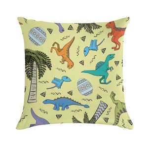 Jurassic Dinosaurs Pillow Covers 18x18 Decorative Throw Pillows Soft Square Cushion Covers for Couch Sofa Bedroom - 1 of 1
