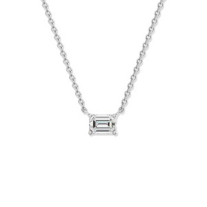 GILDED 1/2 CTTW Lab-Grown Diamond Solitaire Pendant, Sterling Silver, 18" Chain, Tarnish-Resistant, Ethical Jewelry, Gift-Ready for Women - 1 of 4