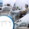 Mount-It! Large Electric Height Adjustable Desk for Corners, Automatic Standing Desk with Smooth Ergonomic Height Adjustment, Steel Frame, White - image 2 of 4