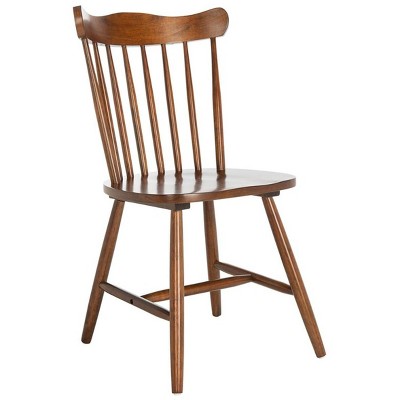 Walnut Slat Back Windsor Dining Chair Set of 2