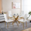 5-Piece Dining Set with Glass Table and Four Chairs - 2 of 4