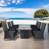 Isabel 9-Piece All-Weather PE Wicker Patio Dining Set, Outdoor Furniture with Dinnig Table - Maison Boucle - 2 of 4