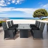 Isabel 9-Piece All-Weather PE Wicker Patio Dining Set, Outdoor Furniture with Dinnig Table - Maison Boucle - image 2 of 4