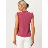 INSPIRE CHIC Women's Ruffled Sleeveless Work Business Vintage Blouses - 4 of 4