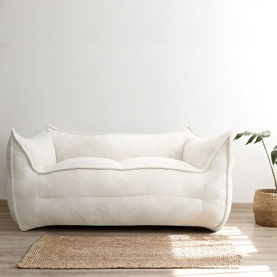 Clearance Sales Boucle Bean Bag Sofa, Upholstered Bean Bag Chair for Adults and Kids, Cozy Lazy Couch for Living Room or Apartment – Cuddlewood