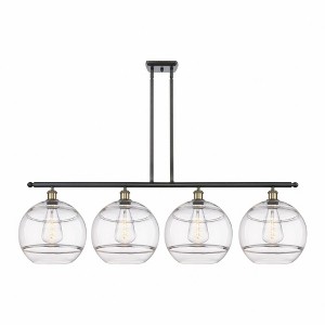 Rochester - 4 Light Stem Hung Island In Industrial Style-13.88 Inches Tall and 50.25 Inches Wide - 1 of 1