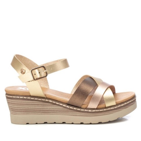 Xti Women s Wedge Strappy Sandals 142853 gold 9.5 Target