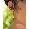 Benevolence LA Safety Pin Earrings for Women Pin Earring with Cubic Zirconia Hypoallergenic White Gold Plated Earrings - 4 of 4
