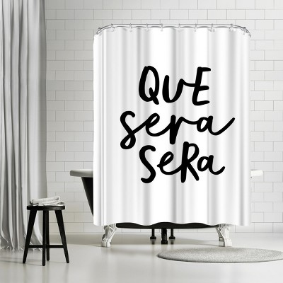 Americanflat Que Sera Sera by Motivated Type 71" x 74" Shower Curtain