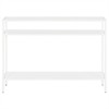 42 Inches Matte White Metal Console Table - Henn&Hart - 2 of 4