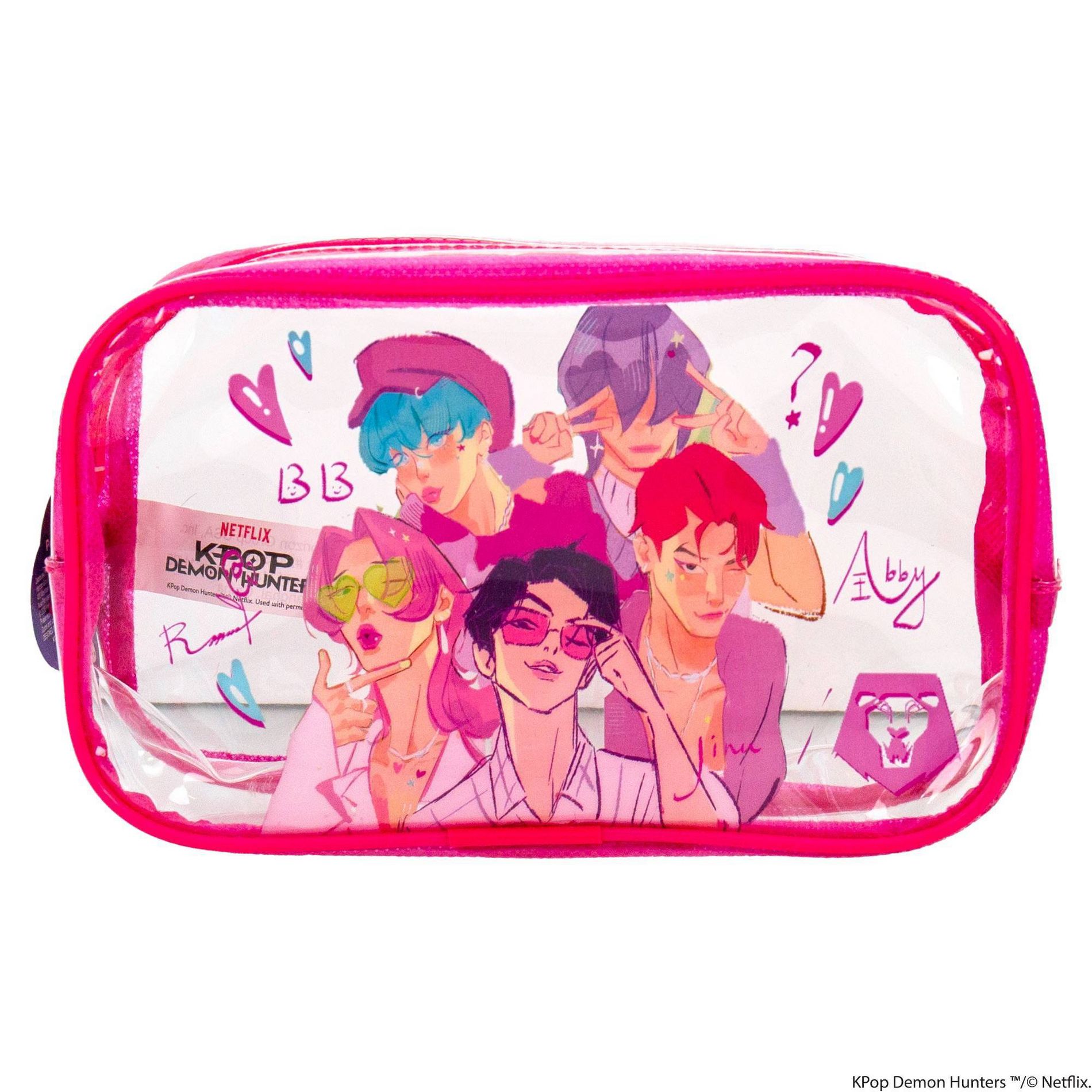 KPOP Demon Hunters Pencil Pouch Saja Boys Pink
