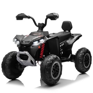 JOYRACER 24V Kids Ride on Toys ATV 4 Wheeler, 2 Seater 800W Motor for Big Kids, 7Ah Battery Powered Electric Vehicle Quad w/Kneepads, Bluetooth - 1 of 4