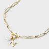 14K Gold Dipped Pearl Charm on Chain Initial Necklace - A New Day Gold - 4 of 4