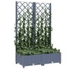 vidaXL Garden Planter with Trellis Dark Gray 31.5"x15.7"x47.8" PP - 3 of 4