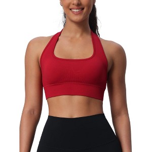 Seamless High-Support Yoga Sports Bra with Removable Pads - 1 of 1