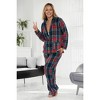 ADR Fleece Women's Pajamas Pants & Long Sleeve Button Down Pajama Cozy PJ Set - 4 of 4