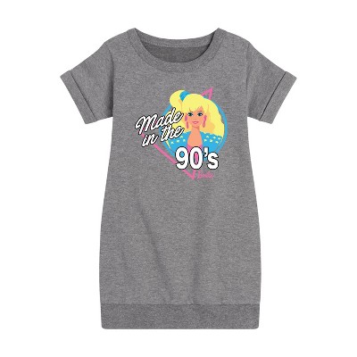 - Barbie - Made in the 90's Graphic Short Sleeve Fleece Dress