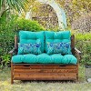 ARTPLAN All Weather Chair Outdoor Cushions Settee Loveseat Bench Cushions Set of 5 Wicker Tufted Pillow for Patio Outdoor Furniture - 2 of 4