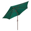 9' x 9' Round Lighted Patio Umbrella - Green - image 2 of 2