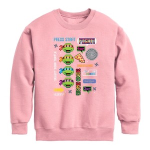 Boys' - Teenage Mutant Ninja Turtles - Icon Cluster Graphic Long Sleeve Fleece Sweatshirt - 1 of 4