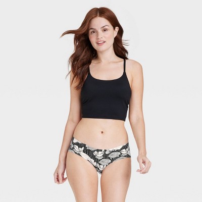 Women's Star Print Cotton Bikini Underwear - Auden™ Black XS