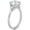 Pompeii3 2 1/2 Ct Moissanite & Diamond Engagement Ring 14k White Gold - 2 of 4