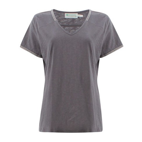 Aventura Clothing Womens Relaxed Fit Short Sleeve Sweetheart T Shirt Gray Medium Target