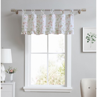 Laura Ashley Fawna Tab Top Valance - 50X20 - Pastel Red