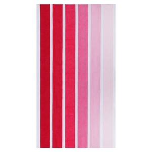 Faded Stripes Cotton Velour Quick-Dry Oversized Beach Towel by Blue Nile Mills - 1 of 4