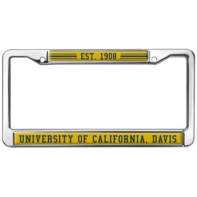 UC Davis School Logo Full Size Standard License Plate Metal Frame