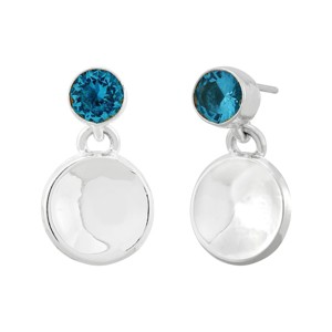 Silpada 'Introducing Me' Sterling Silver Blue Cubic Zirconia Drop Earrings - 1 of 4