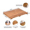 Teak Shower Mat, Wooden Shower Mat With Non-slip Pad, Lath, 23.62x15.75 In Wood Floor Sturdy Mat For Indoor, Home, Apartment, Bathroom, Outdoor - 2 of 4