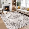 Vintage Rug, Soft Washable Low Pile Carpet for Living Room, Bedroom, Dining Room, Non-Slip Boho Farmhouse Area Rug - 2 of 4