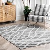Nuloom Carly Raised Fishnet Trellis Indoor Area Rug, 5' x 8', Gray - 2 of 4