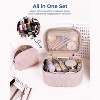 BAGSMART Travel Makeup Bag, 2-Piece Puffy Quilted Cute Make Up Bag - 2 of 3