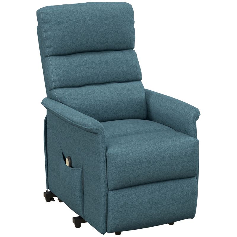 HOMCOM Power Lift Assist Recliner Chair for Elderly with Remote Control, Linen Fabric Upholstery, 4 of 7