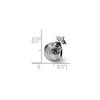 Black Bow Jewelry Sterling Silver Coconut Drink Bead Charm - 2 of 3