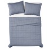 Garment Wash Solid Quilt Set - London Fog - image 4 of 4