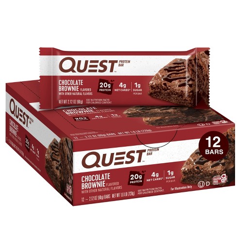 Quest Nutrition 20g Protein Bar - Chocolate Brownie - 12ct : Target