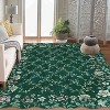 Acekool Floral Runners,Kitchen Runner Rug Ultra-Thin, Non-Slip Hallway Rug Stain Resistant Boho Low-Pile Carpet for ‎Bathroom Bedroom - 3 of 4