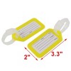 Unique Bargains Plastic Travel Luggage Name Tag Yellow 10Pcs - 2 of 4