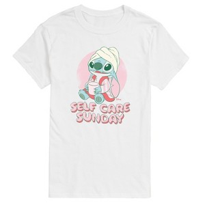 Men's - Lilo and Stitch - Stitch Self Care Short Sleeve Graphic T-Shirt - 1 of 4