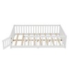NicBex Twin/Full/Queen Kids Platform Bed Frame with Safety Guardrails & Detachable Door,Modern Floor Bed for Bedroom,Kids Room - 4 of 4