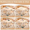 Acekool Kids Table and 4 Chair Set, Height Adjustable Activity Table for Ages 2-10, Toddler Art Desk, Classroom Home - 2 of 4