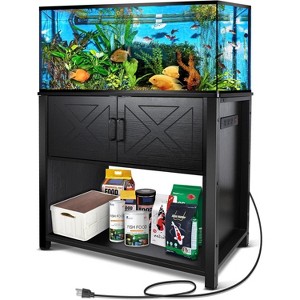 MaseiKar 40 Gallon Tank Holder with Cabinets and Power Outlet, Heavy Duty Metal Aquarium Bracket for 40-50 Gallon Vivarium, Double Terrarium Holder - 1 of 4