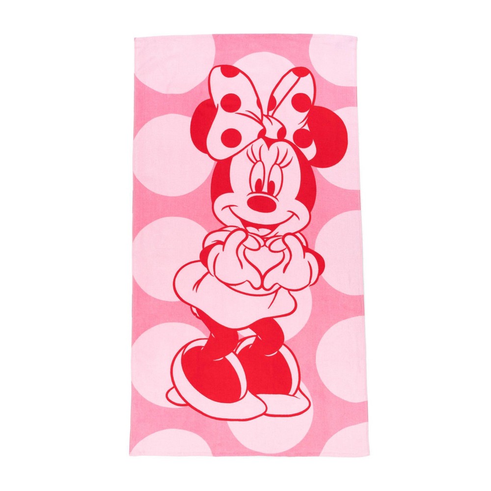 Minnie Mouse Printed Beach Towel Pink