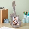 Juvale Wooden Guitar Picture Holder Frame for 3 x 5 Inches Photos, Black, 15.8 x 7 x 0.6 Inches - 2 of 4