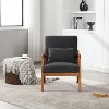 CAVINAS Accent Chairs for Bedroom, Modern Accent Chair, Solid Wood Padding Lounge Armchairs With One Pillow for Living Room, Guest Room - 2 of 4
