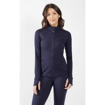 90 Degree By Reflex Womens Carbon Interlink Slim Fitted Full Zip Jacket -  Shadow - X Large : Target