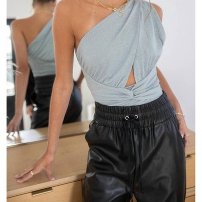 Women's ONE SHOULDER DUEL STRAP BODYSUIT - ENDLESS BLU.